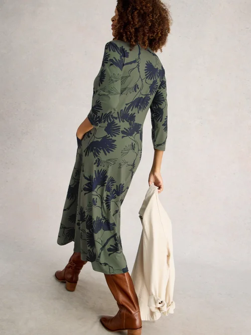 Blusenkleid Rua aus Jersey - Green Mlt - 52/R Bild 4