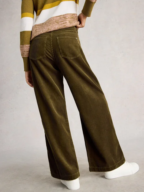 Kordhose Ayla mit weitem Bein - Khaki Grn - 52 Bild 4