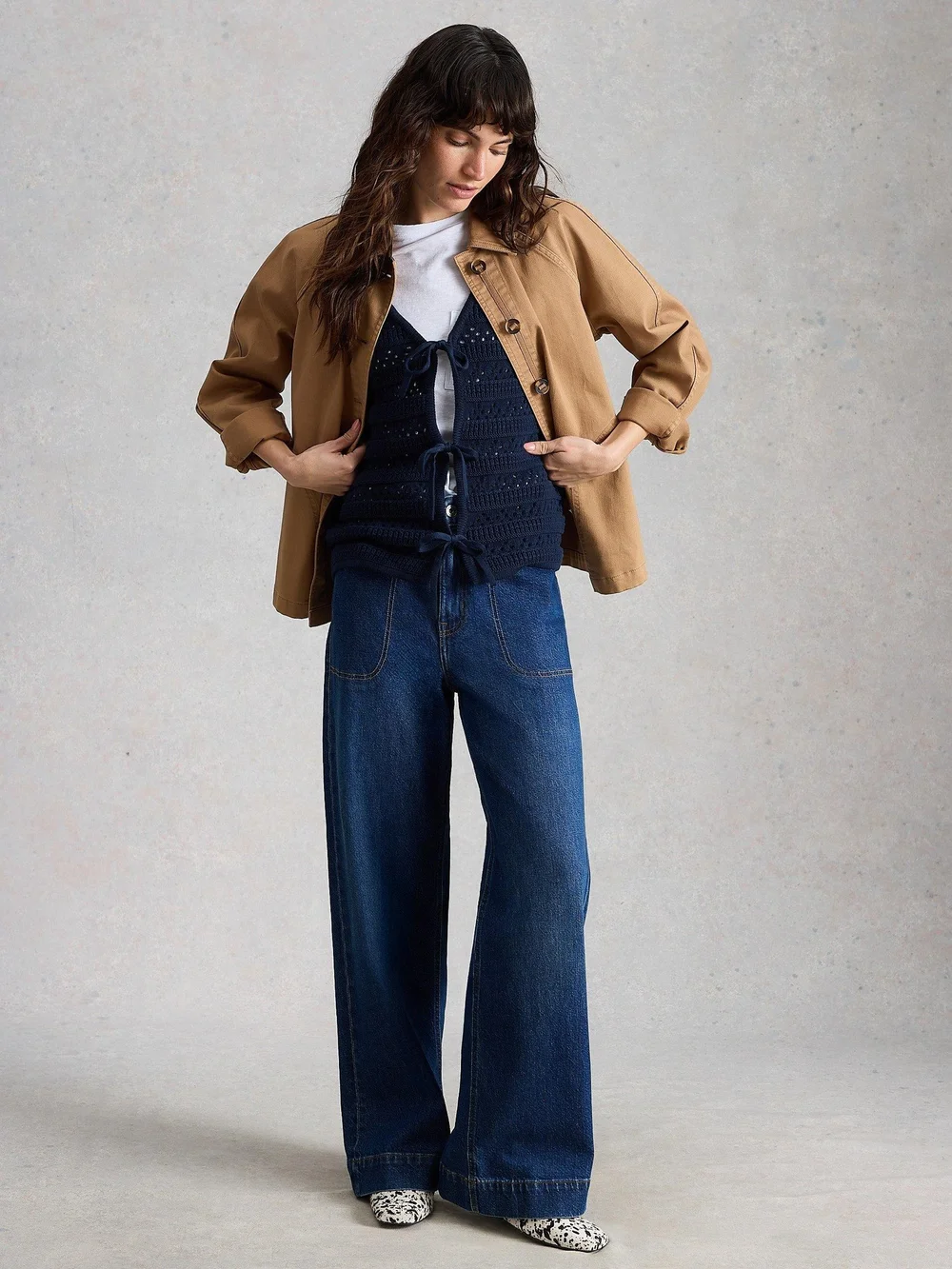 Jeans Tia mit weitem Bein - Dk Denim - 52/R Bild 1