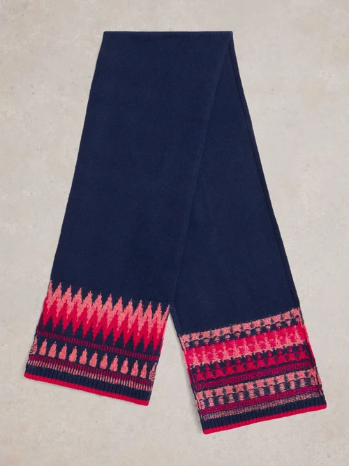 Gemusterter Strickschal Bild 3