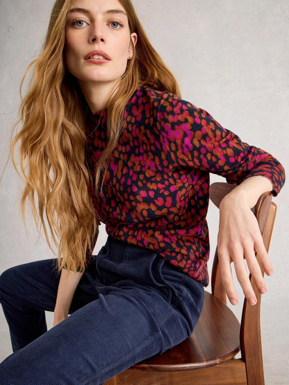 Pullover Katie mit Print - Navy Pr - 52 Bild 1