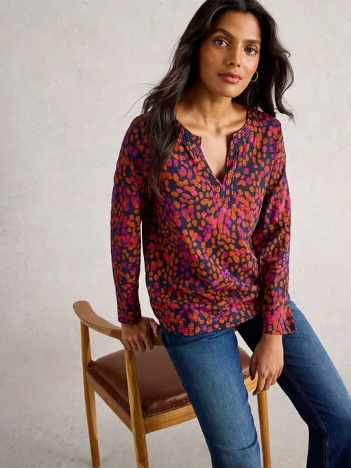 Langarmshirt Weaver - Navy Multi - 52 Bild 1