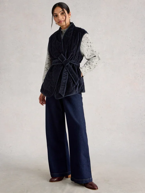 Samtsteppweste Gigi - Dark Navy - 48 Bild 2