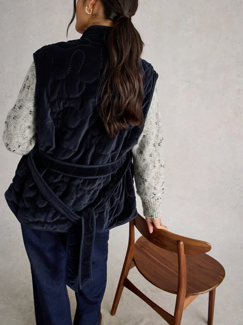 Samtsteppweste Gigi - Dark Navy - 52 Bild 4