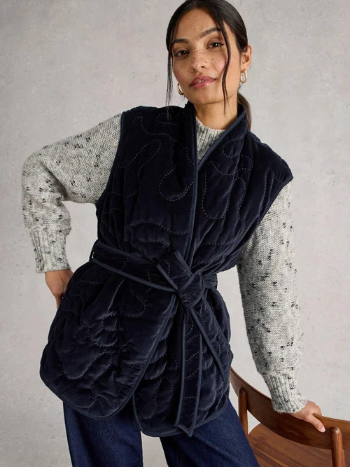 Samtsteppweste Gigi - Dark Navy - 52 Bild 3