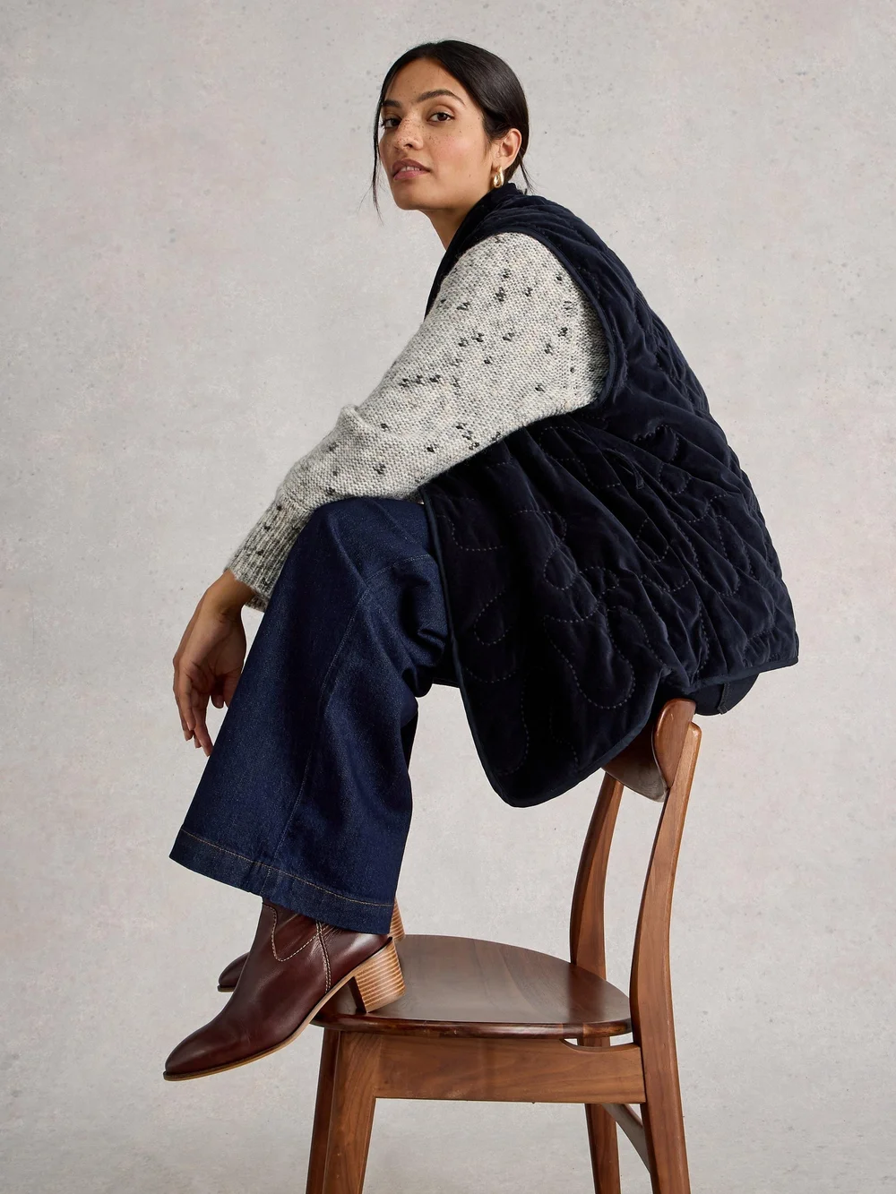 Samtsteppweste Gigi - Dark Navy - 48 Bild 1