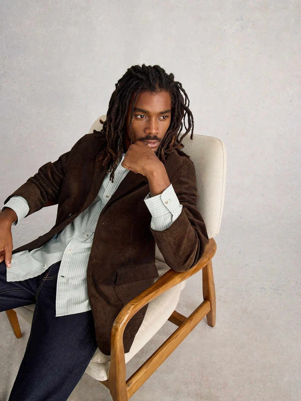 Kordblazer - Dk Brown - 48 Bild 1