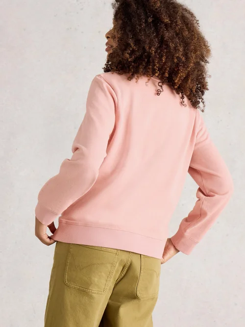 Sweatshirt mit Sprenkeln - Lgt Pink - 48 Bild 4