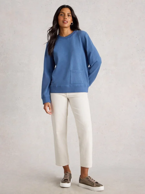 Sweatshirt mit Sprenkeln - Mid Blue - 52 Bild 2