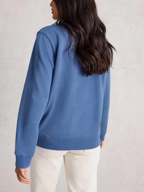 Sweatshirt mit Sprenkeln - Mid Blue - 52 Bild 4