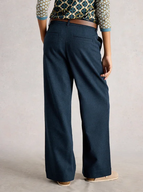 Tweedhose Belle mit weitem Bein - Navy Multi - 52/R Bild 4