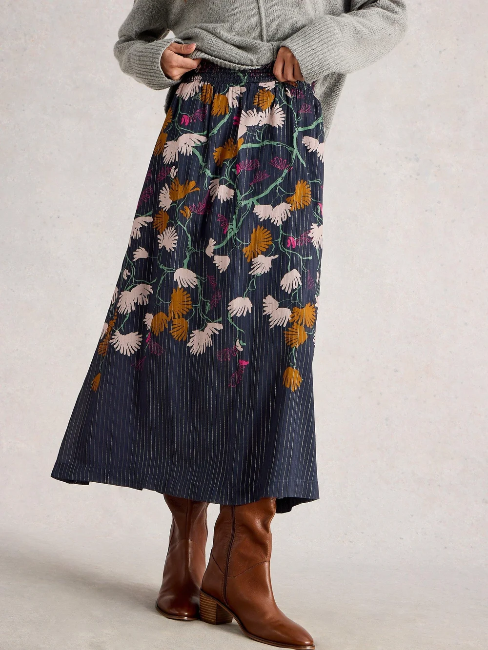 Metallic Midirock Yuki - Navy Multi - 52 Bild 1