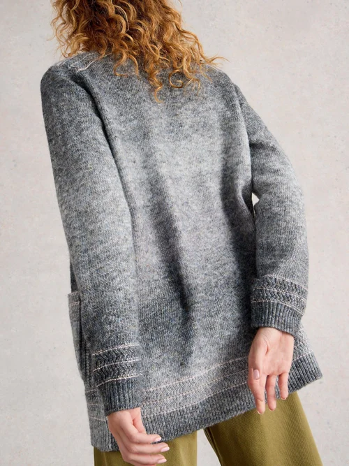 Strickjacke Lilbet - Grey Mlt - XL Bild 4