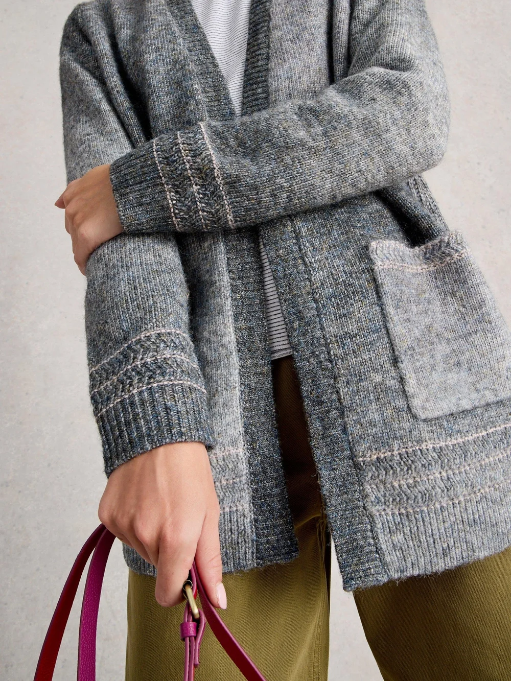 Strickjacke Lilbet - Grey Mlt - XL Bild 1