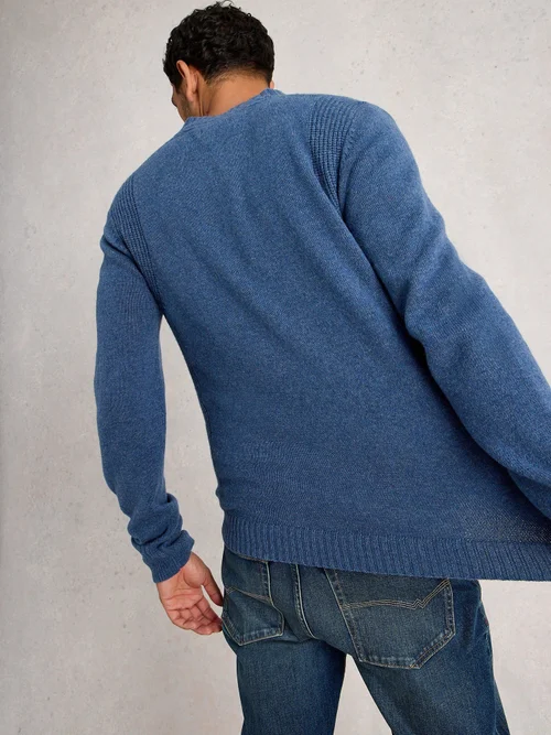 Henley-Pullover Milton - Mid Blue - XXL Bild 4