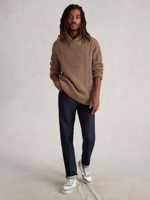 Pullover Berkley mit Schalkragen - Mid Brown - XXL Bild 2