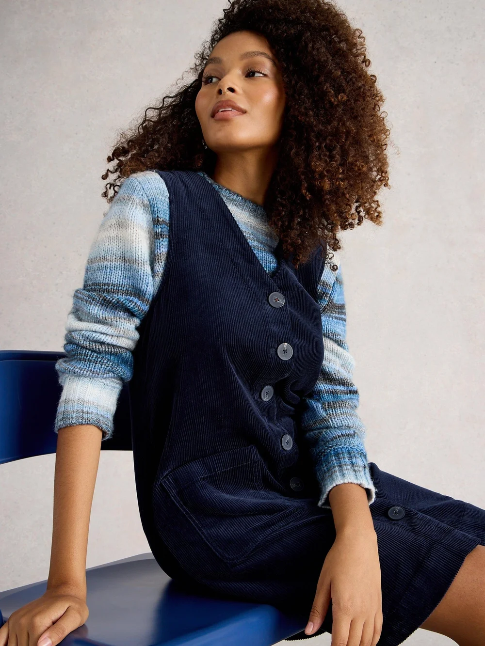 Kordkleid Rose - Dark Navy - 52 Bild 1