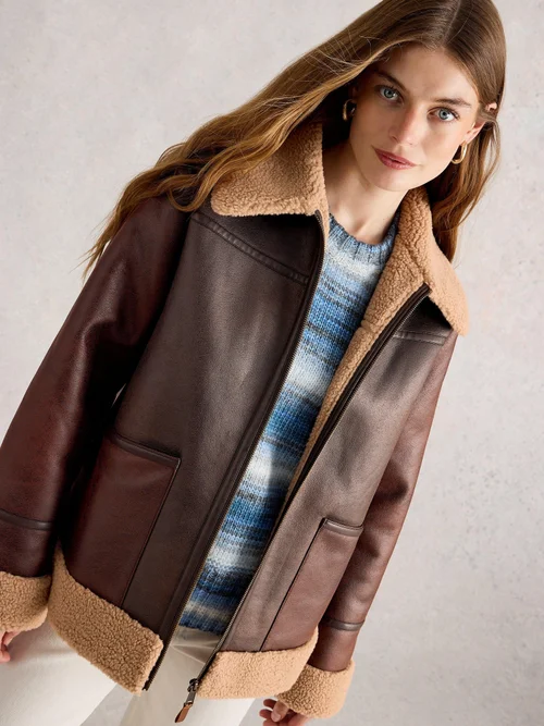 Pilotenjacke Serena - Brown Mlt - 50 Bild 3