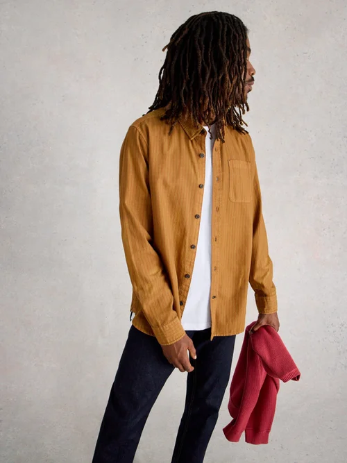 Gestreiftes Oxfordhemd Bruton - Mid Tan - XXL Bild 3