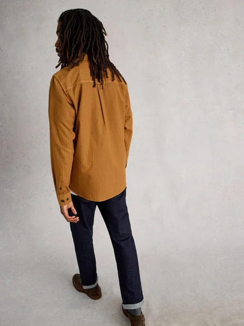 Gestreiftes Oxfordhemd Bruton - Mid Tan - XXL Bild 4