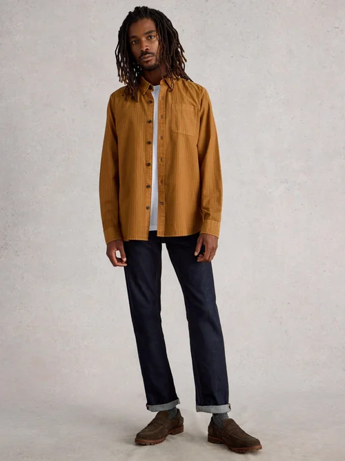 Gestreiftes Oxfordhemd Bruton - Mid Tan - XXL Bild 2