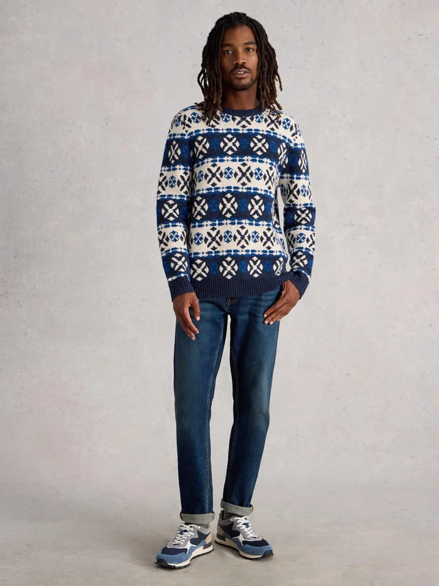 Pullover mit Geo-Fairisle Muster