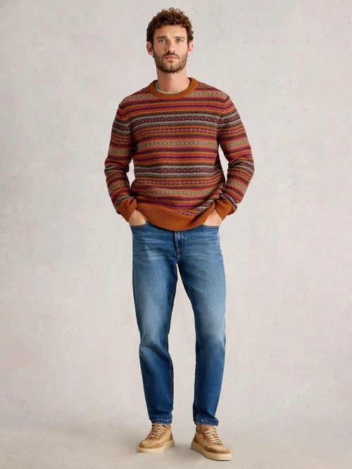 Gemusterter Pullover Ossett - Orange Mlt - XXL Bild 2