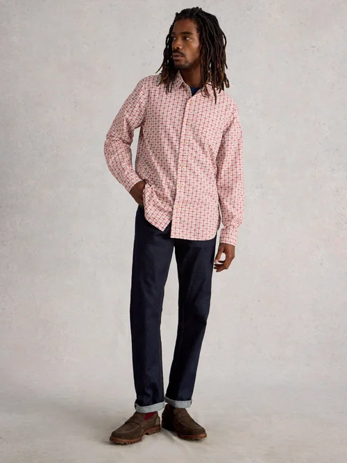 Hemd Finsbury mit Folk-Print - Red Pr - XXXL/R Bild 2