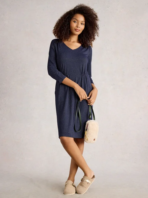 Glitzerndes Jerseykleid Tallie - Navy Multi - 52/R Bild 2