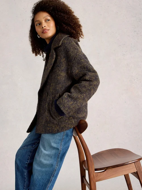 Jacke Josie aus Wollmischung - Navy Multi - 50 Bild 3