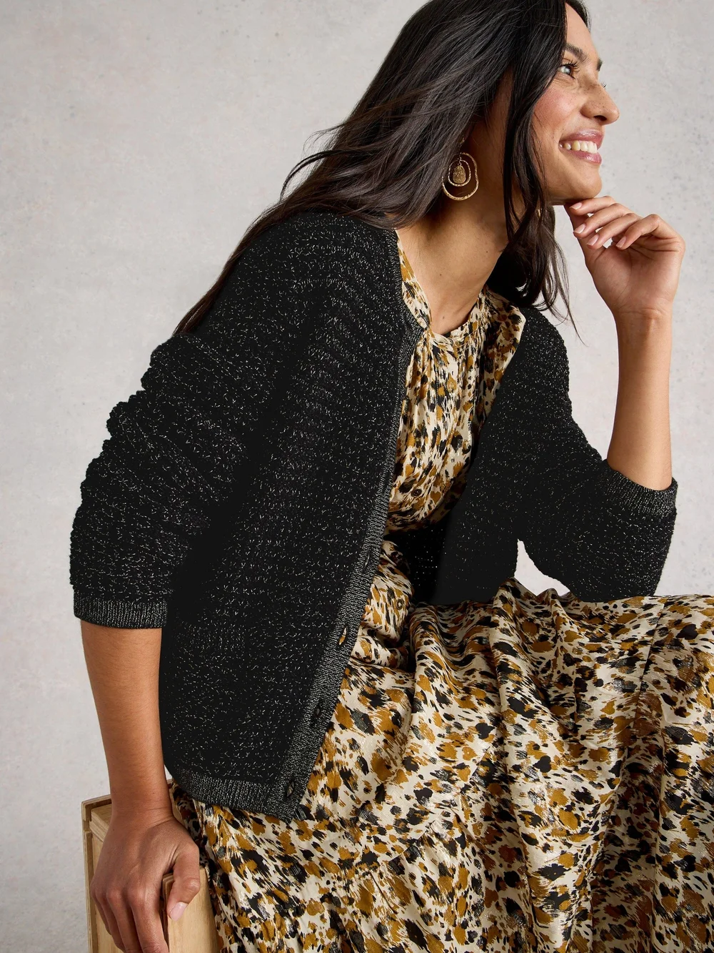 Glitzercardigan Belle - Pure Blk - 52 Bild 1
