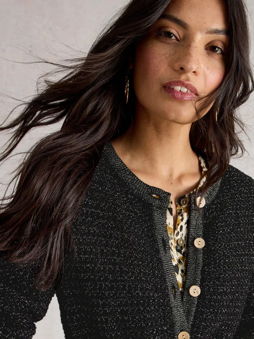 Glitzercardigan Belle - Pure Blk - 52 Bild 3