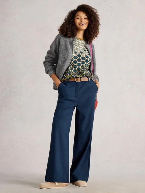 Bouclé Strickjacke Bobby mit Zip - Mid Grey - 52 Bild 2