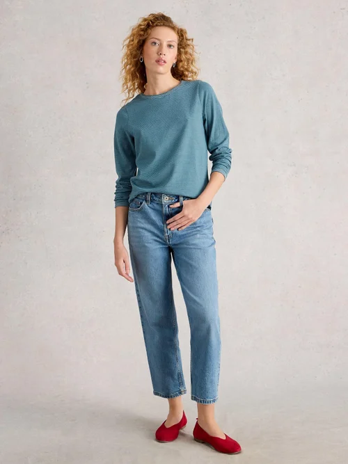 Langarmshirt Clara mit Glitzer - Mid Blue - 52 Bild 2