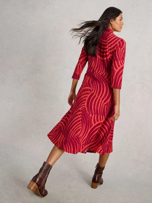Glitzerndes Jerseykleid Rua - Red Pr - 46/R Bild 4