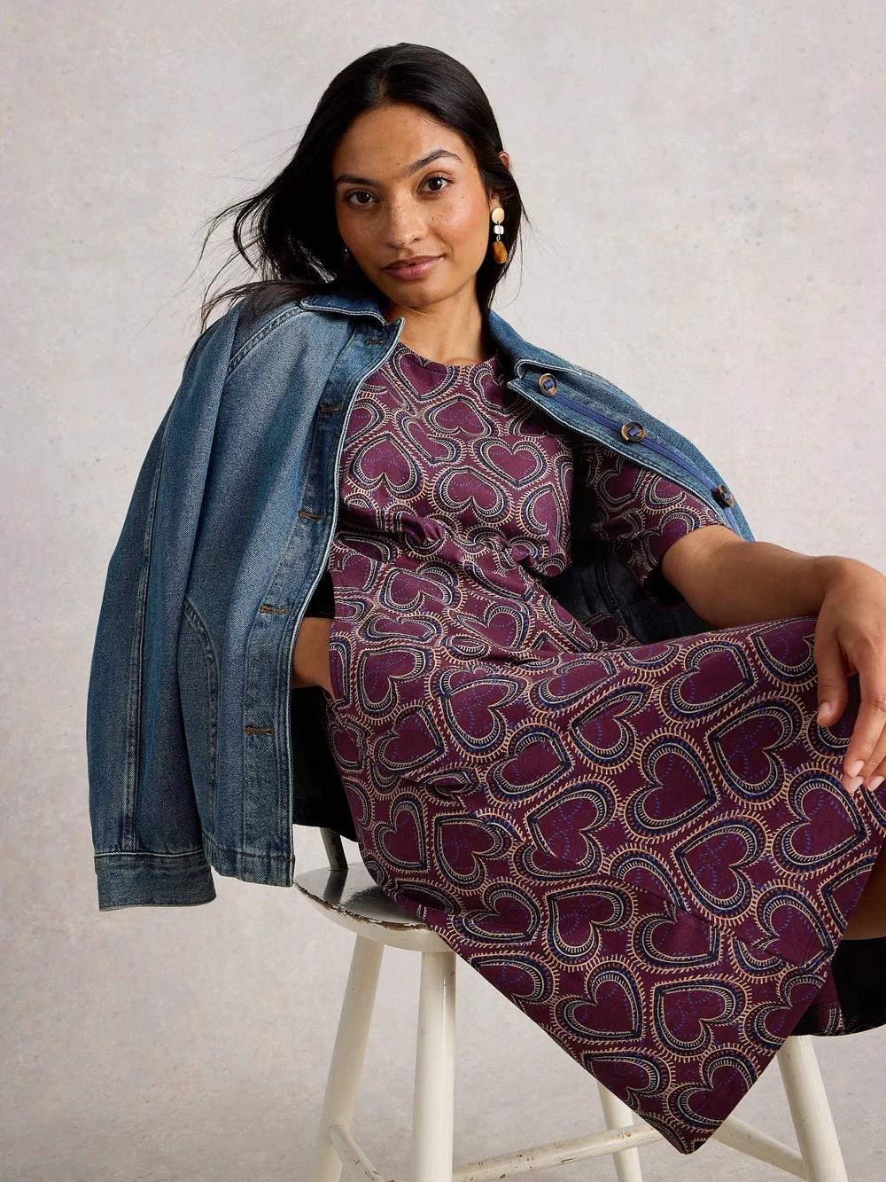 Jerseykleid Olivia - Plum Pr - 52/R Bild 1