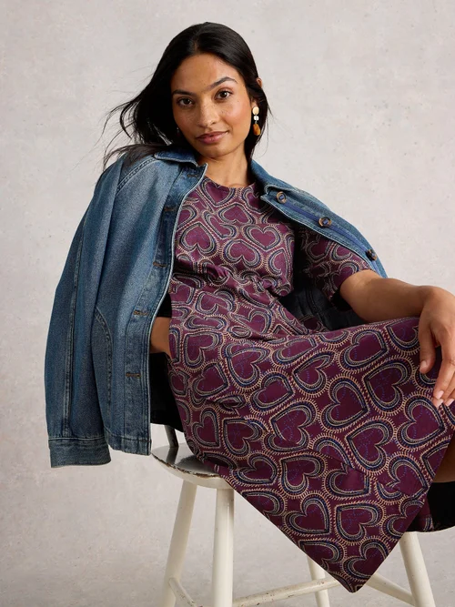 Jerseykleid Olivia - Plum Pr - 52/R Bild 1