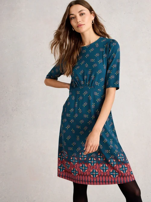 Jerseykleid Olivia - Teal Pr - 44/R Bild 3