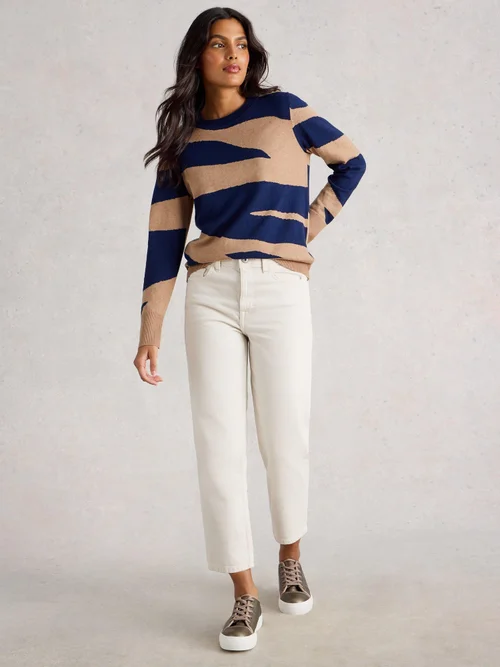 Abstrakter Pullover Katie - Navy Pr - 52 Bild 2