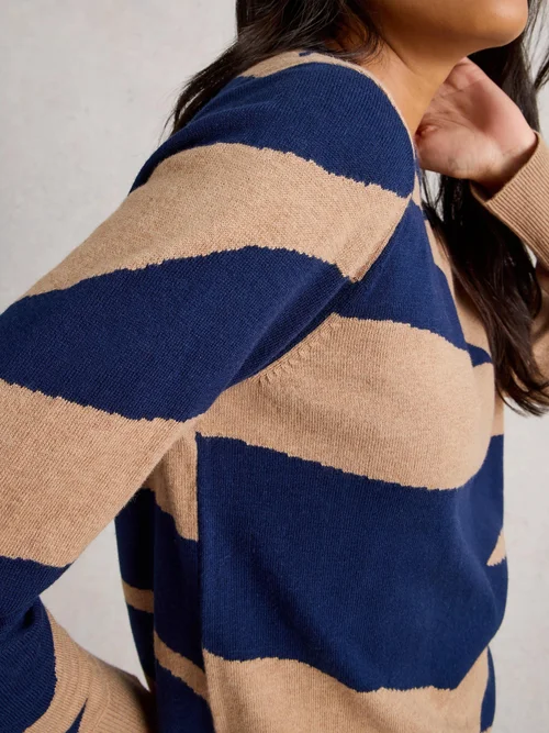 Abstrakter Pullover Katie - Navy Pr - 52 Bild 3