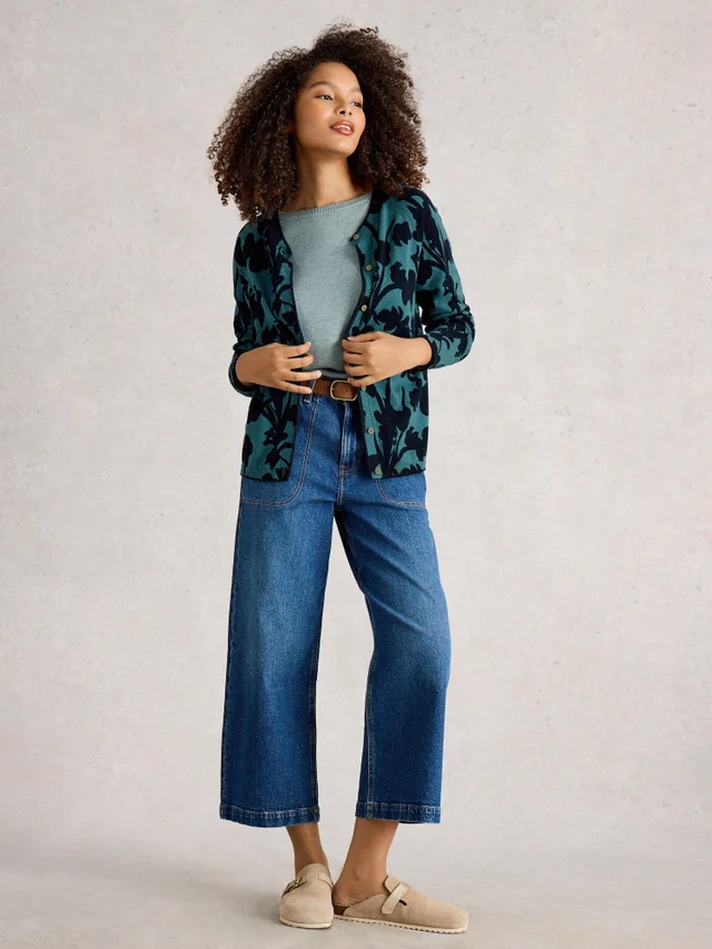 Bedruckte Strickjacke Lulu
