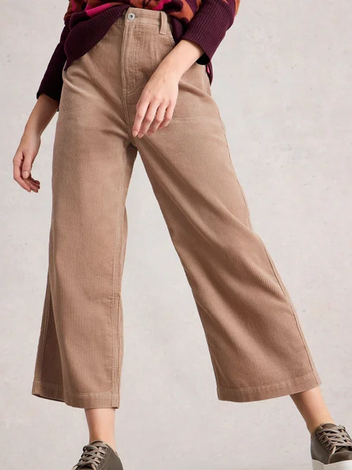 7/8-Kordhose Tia mit weitem Bein - Lgt Nat - 52/S Bild 1
