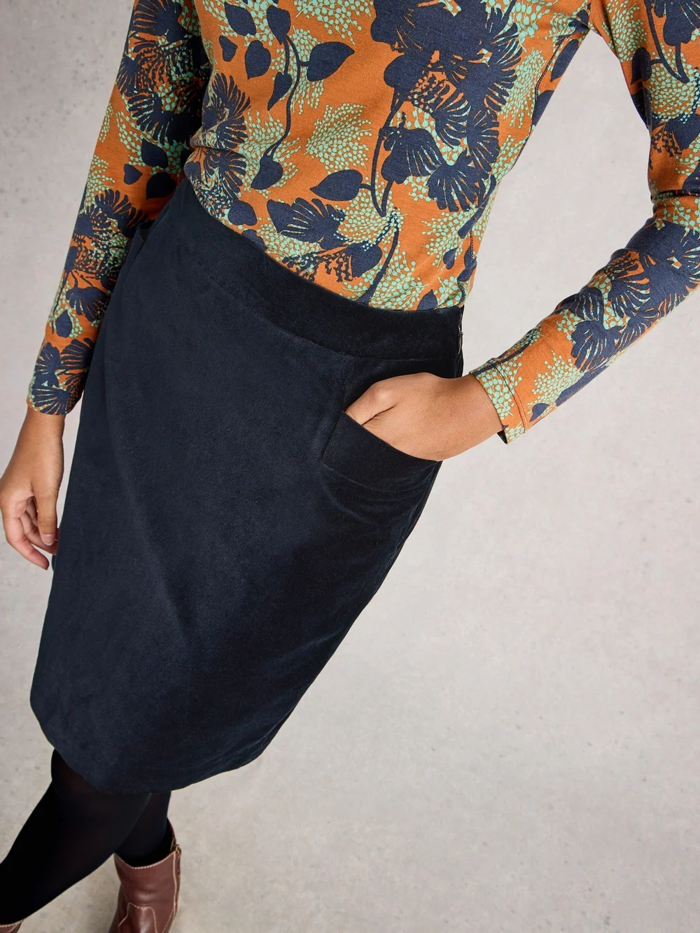 Samtrock Coral - Dark Navy - 52 Bild 1