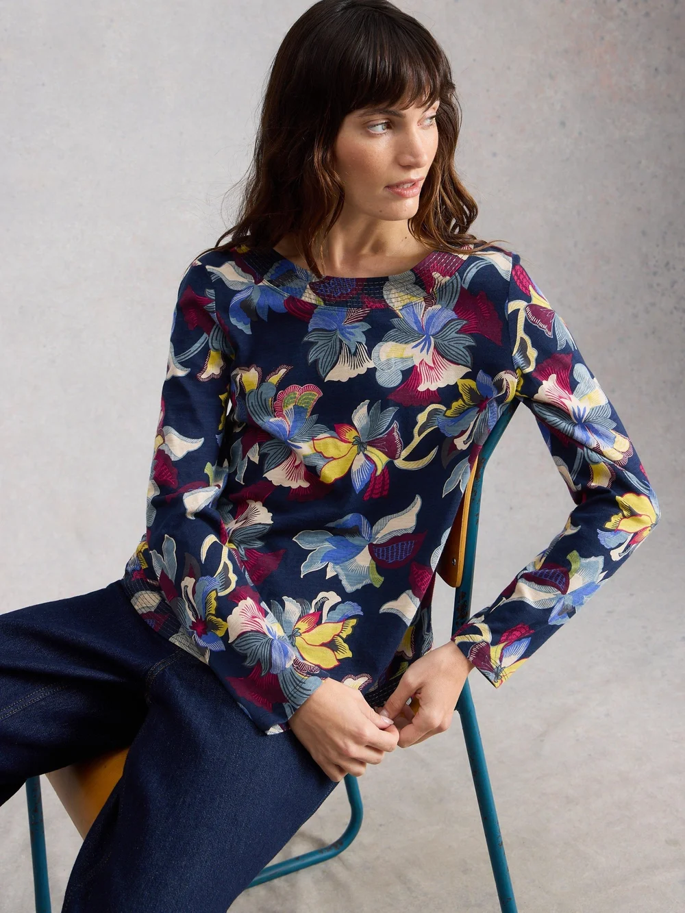 Langarmshirt Weaver - Navy Pr - 52 Bild 1