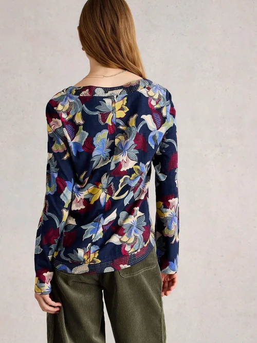 Langarmshirt Weaver - Navy Pr - 52 Bild 4