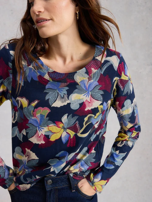 Langarmshirt Weaver - Navy Pr - 52 Bild 3