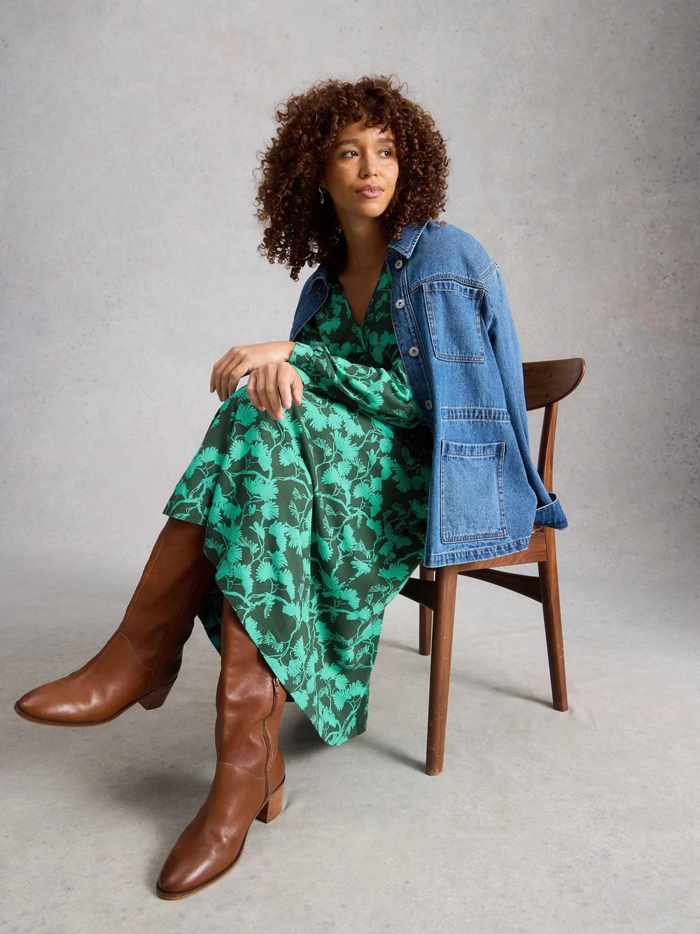 Jerseykleid Megan - Green Pr - 52/R Bild 1