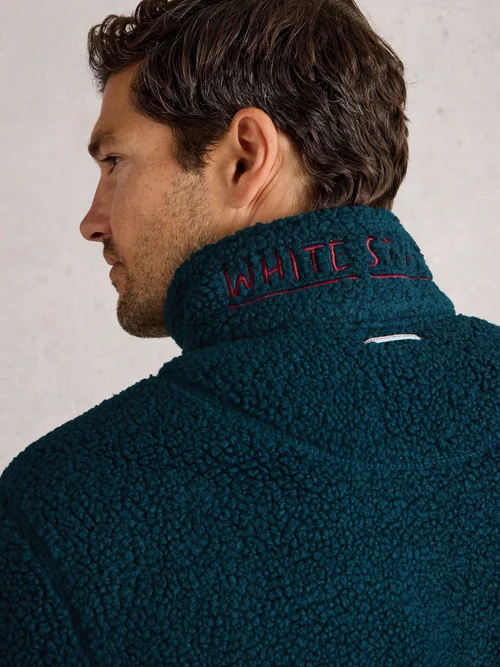 Half-Zip aus Teddyfell - Mid Teal - XXXL Bild 3