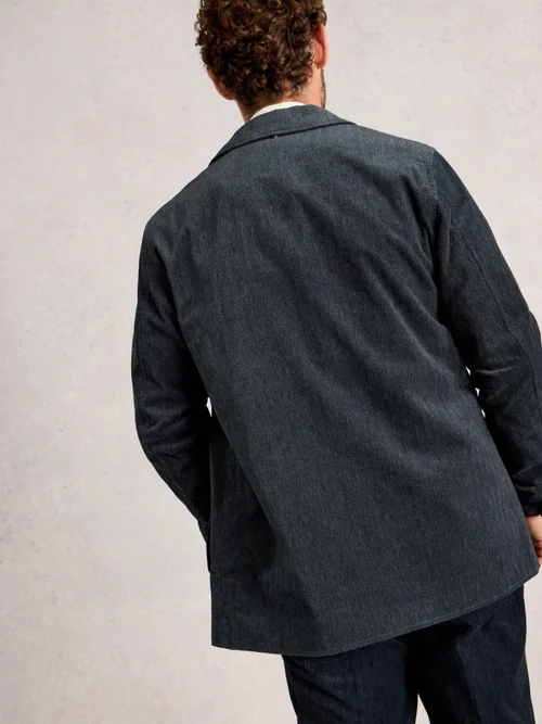 Hemdjacke mit Fischgrätmuster - Charc Grey - XXL Bild 4