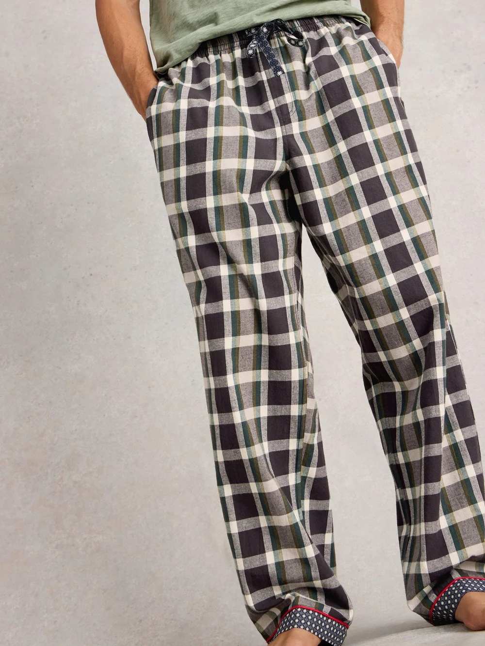 Pyjamahose Moorland aus Flanell - Grey Mlt - XXL Bild 1